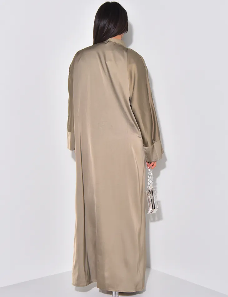 Abaya en satin à cristaux & strass / 59207 - JEANS INDUSTRY