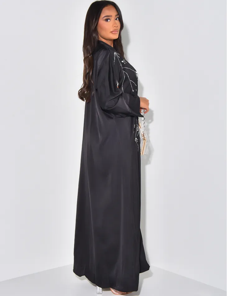 Abaya en satin à cristaux & strass / 59207 - JEANS INDUSTRY