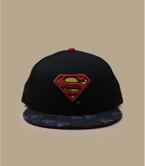 Casquette snapback enfant superman noire rouge - Casquette Kid Super AOP 9Fifty Superman New Era : Headict