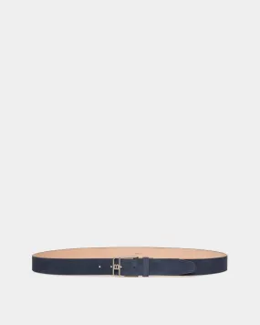 Ceinture Brett 35 mm En Cuir Suédé Navy Blue