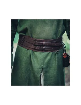 Ceinture viking robuste modèle Anike, marron foncé ⚔️ Boutique Épées