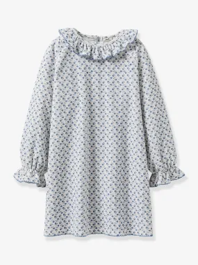 Chemise de nuit Fille en velours CYRILLUS blanc imprimé - Cyrillus