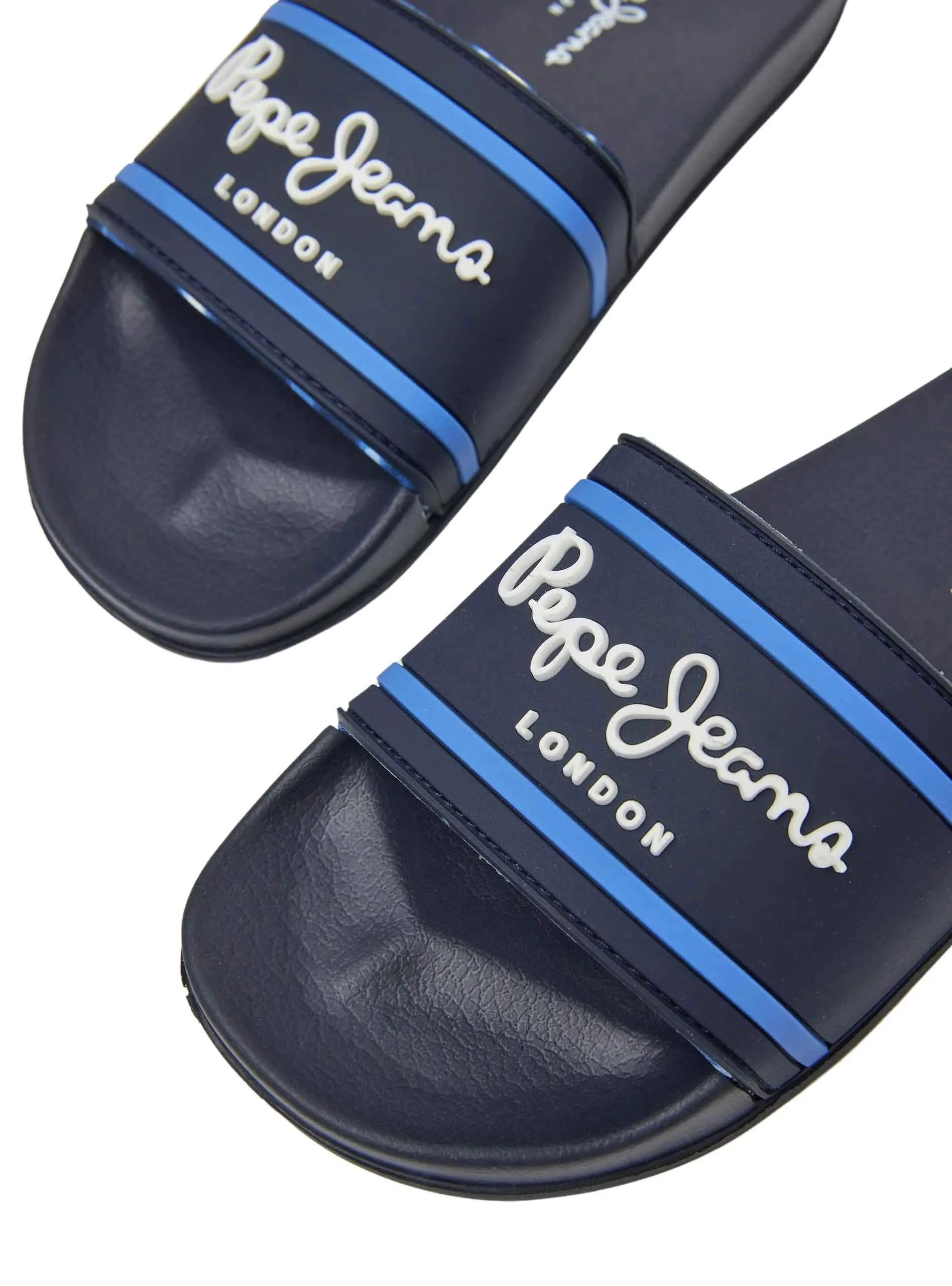 Flip flops Pepe Jeans Slider Logo Bleu Marine pour Garçon