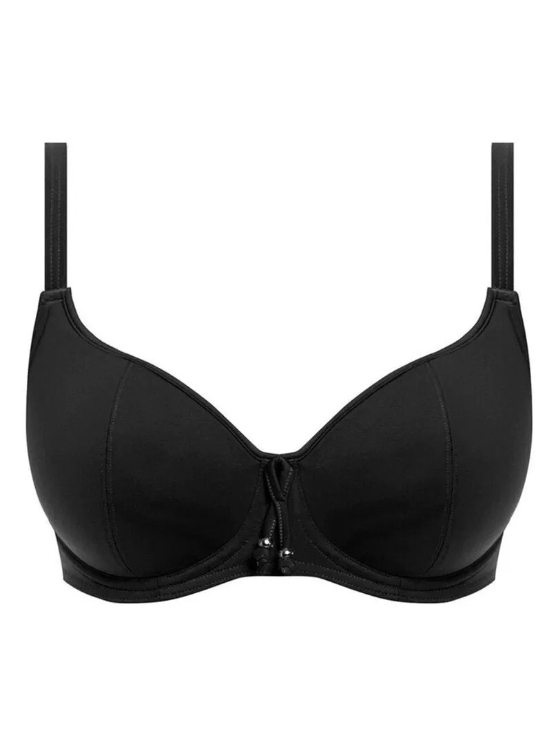 Haut de maillot de bain décolleté coeur à armatures Remix - Noir