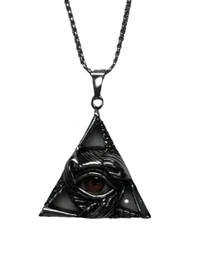 HOMME - Collier pendentif triangle acier inoxydable (x2)