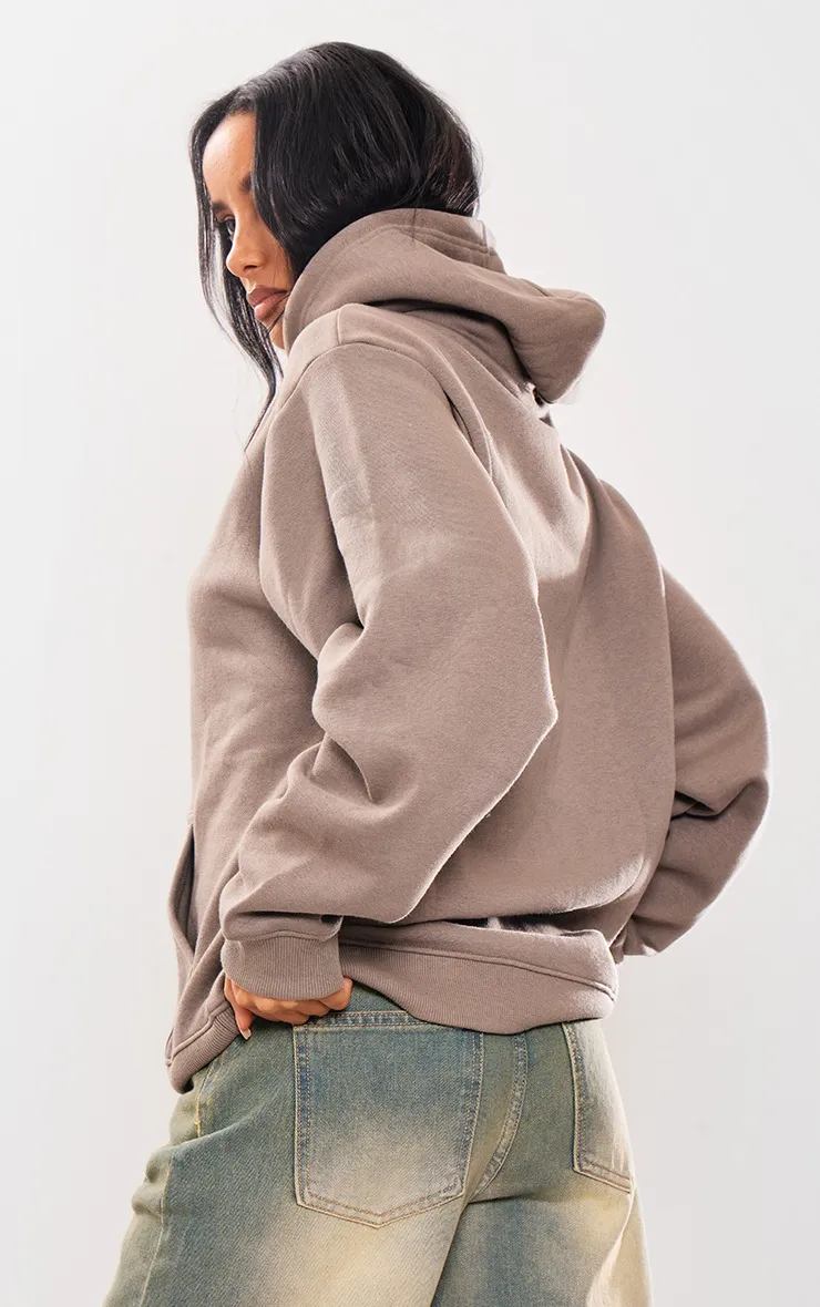 Hoodie en sweat oversize gris clair