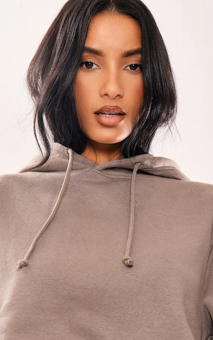 Hoodie en sweat oversize gris clair