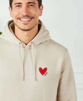 Hoodie homme Gros coeur papa (brodé)