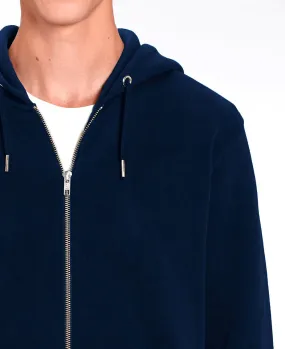 Hoodie zippé homme Texte brodé personnalisé