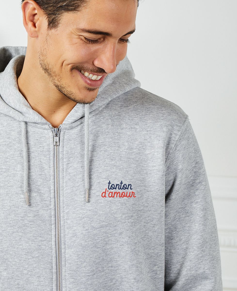 Hoodie zippé homme Tonton d'amour