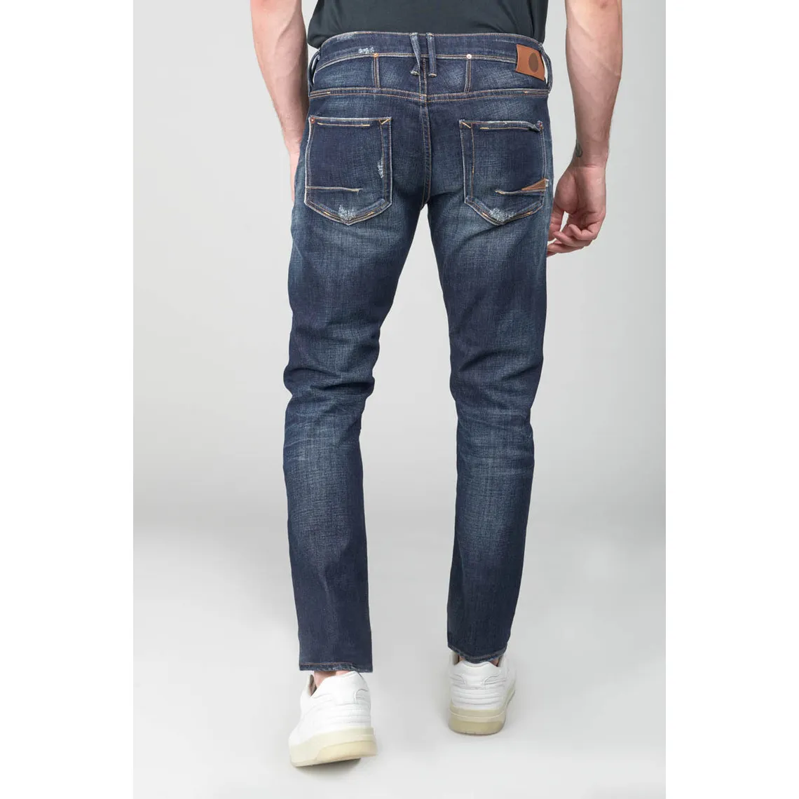 Jeans ajusté 600/17, longueur 34 bleu en coton Cole | 3 Suisses