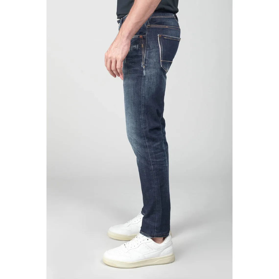 Jeans ajusté 600/17, longueur 34 bleu en coton Cole | 3 Suisses