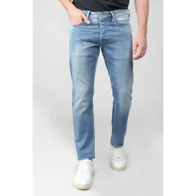 Jeans ajusté 600/17, longueur 34 bleu en coton Ilan | 3 Suisses