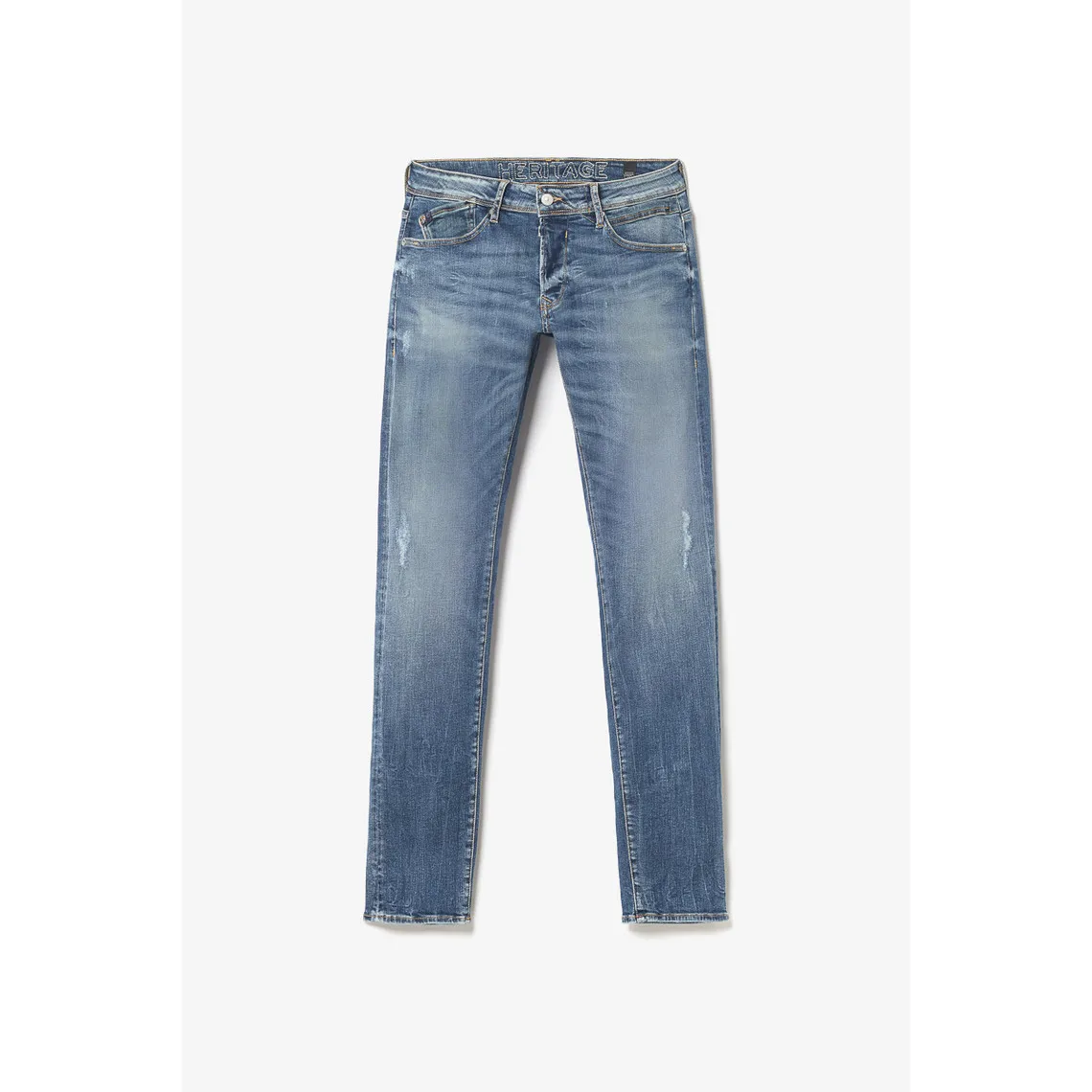 Jeans ajusté stretch 700/11, longueur 34 bleu en coton Thad | 3 Suisses