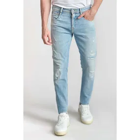 Jeans ajusté stretch 700/11, longueur 34 bleu en coton Vern | 3 Suisses