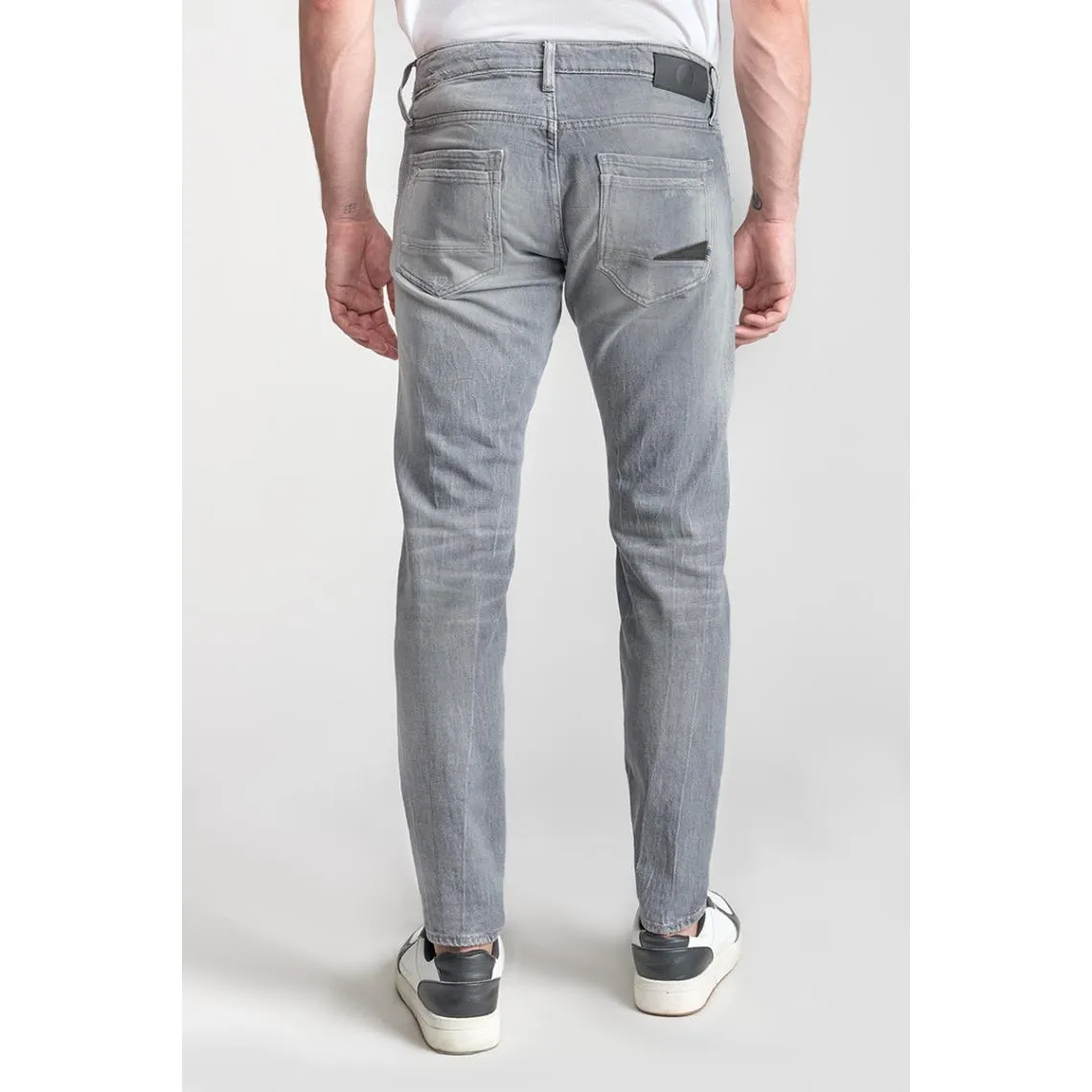 Jeans ajusté stretch 700/11, longueur 34 gris Luke en coton | 3 Suisses