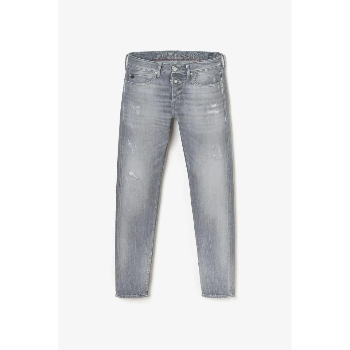 Jeans ajusté stretch 700/11, longueur 34 gris Luke en coton | 3 Suisses