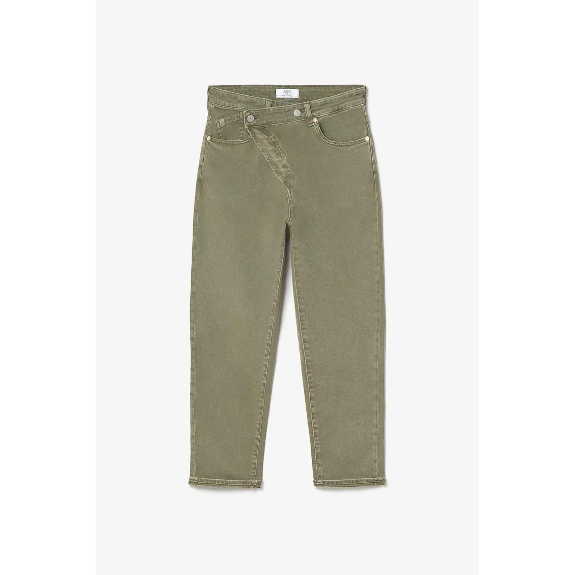 Jeans boyfit cosy, 7/8ème vert en coton Iris | 3 Suisses