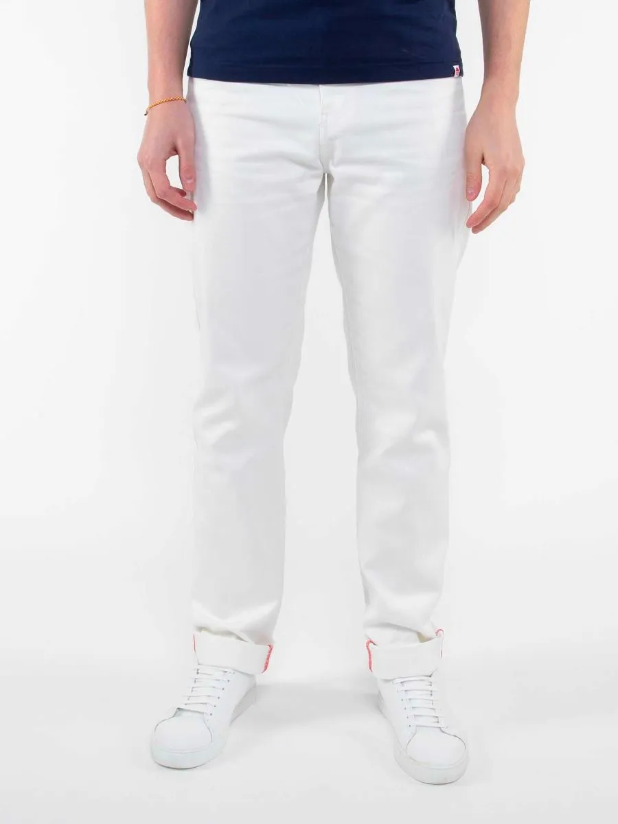 JEANS DROIT 101N BLANC DES VOSGES coton bio denimoriginal uni blanc | 1083