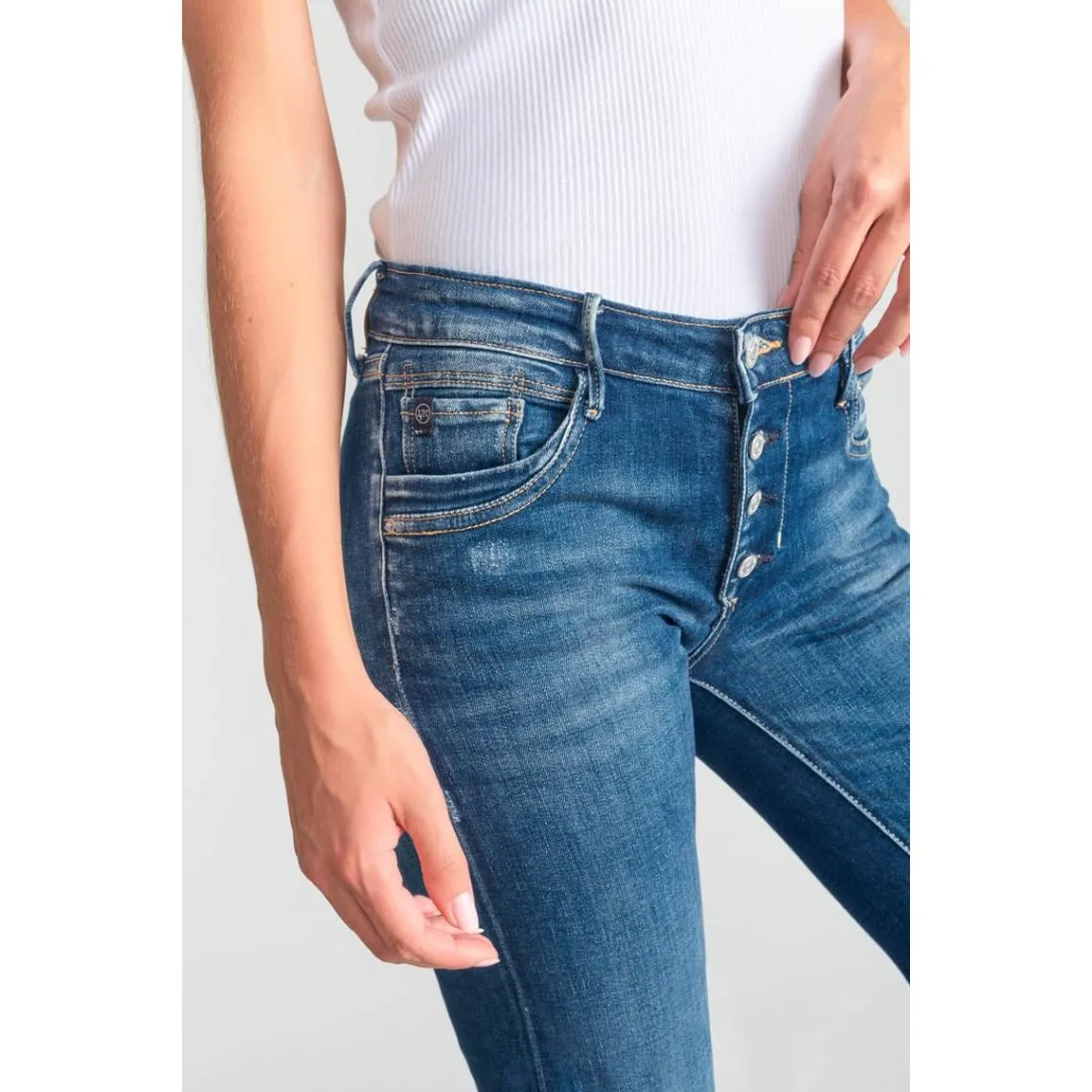 Jeans flare, très évasé , longueur 34 bleu | 3 Suisses