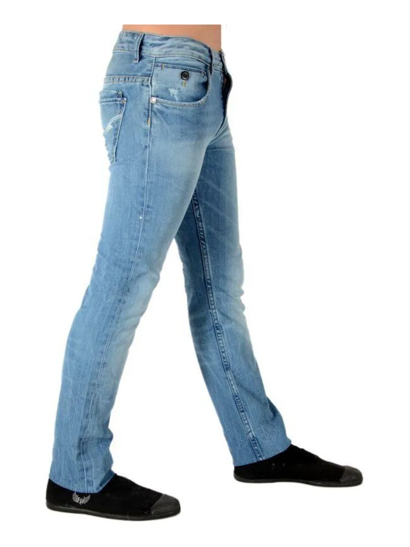 Jeans Kaporal Junior Motor Bleu Fripe - Bleu