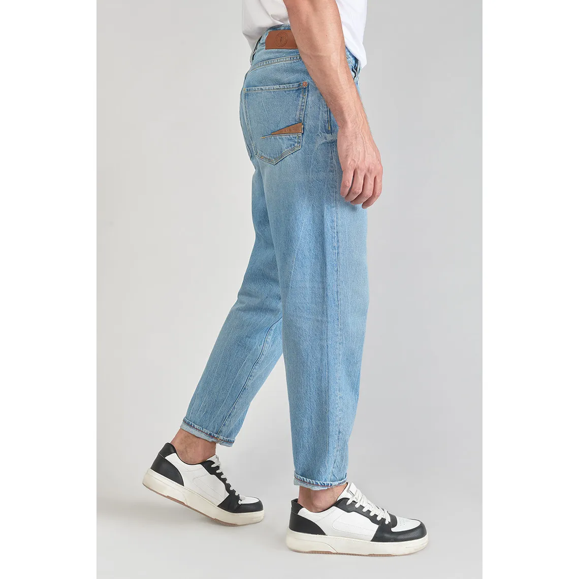 Jeans loose, large 1998, 7/8ème bleu en coton Amos | 3 Suisses