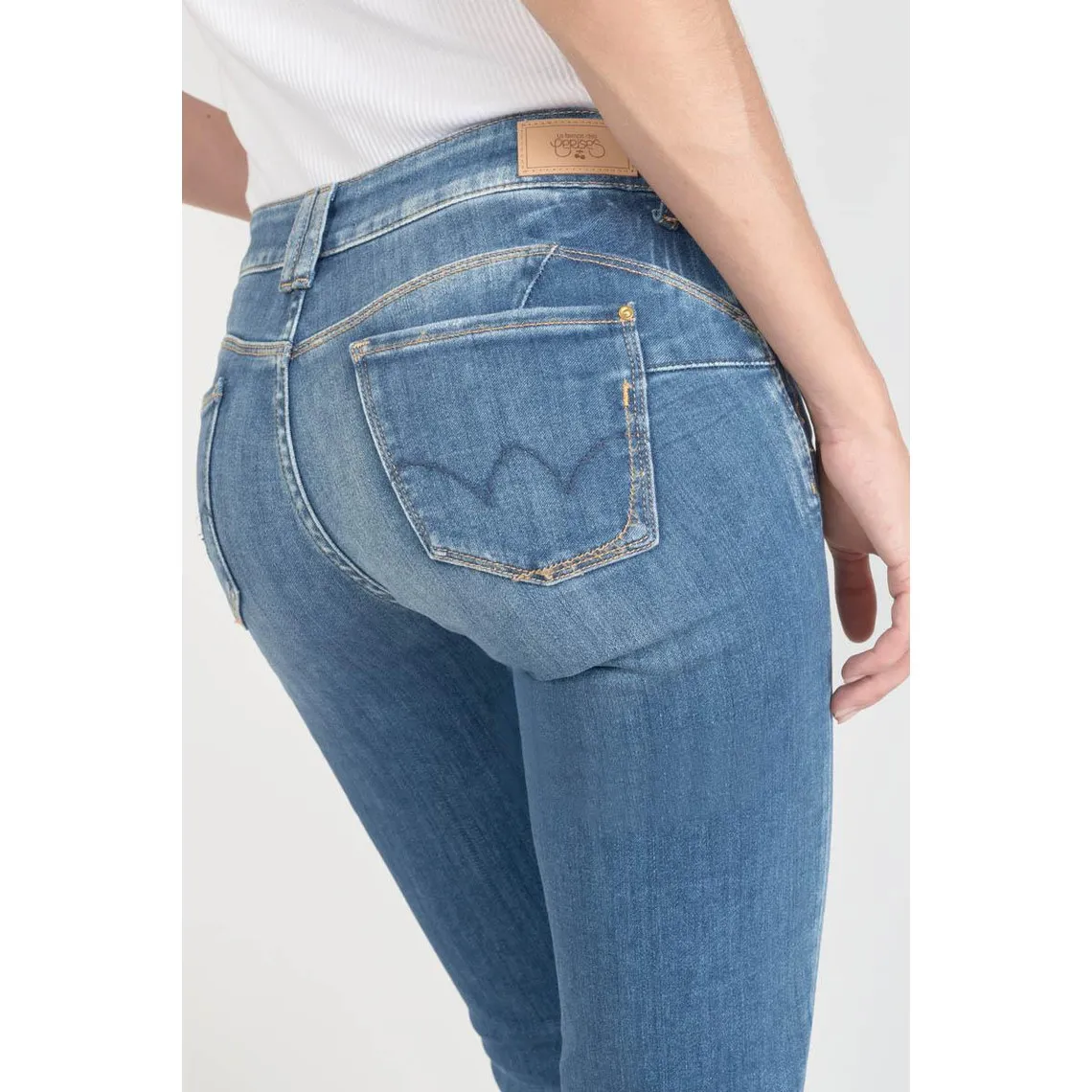 Jeans push-up regular, droit PULP, longueur 34 bleu en coton Ana | 3 Suisses