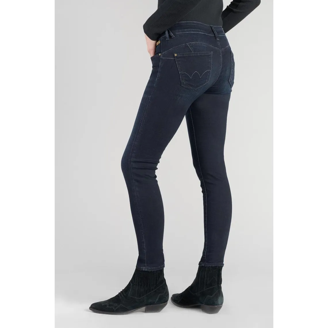 Jeans push-up slim PULP, 7/8ème bleu en coton Léna | 3 Suisses