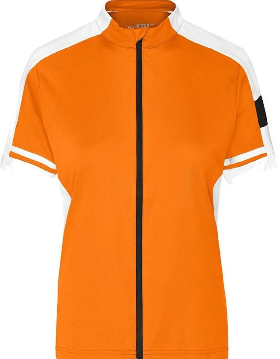 maillot cycliste zippé FEMME JN453 - orange 