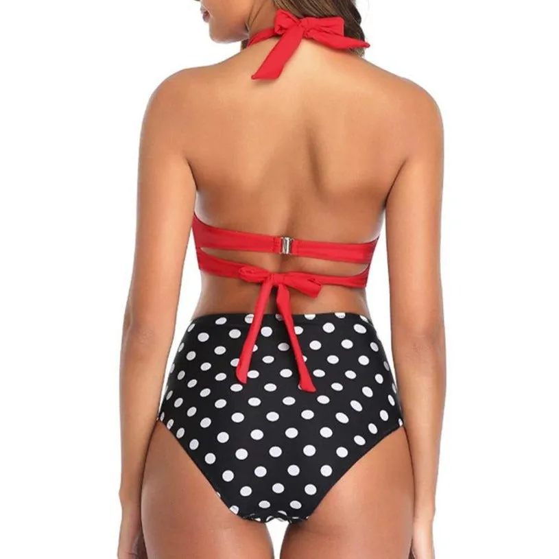 Maillot De Bain Vintage  Taille Haute Pin-Up