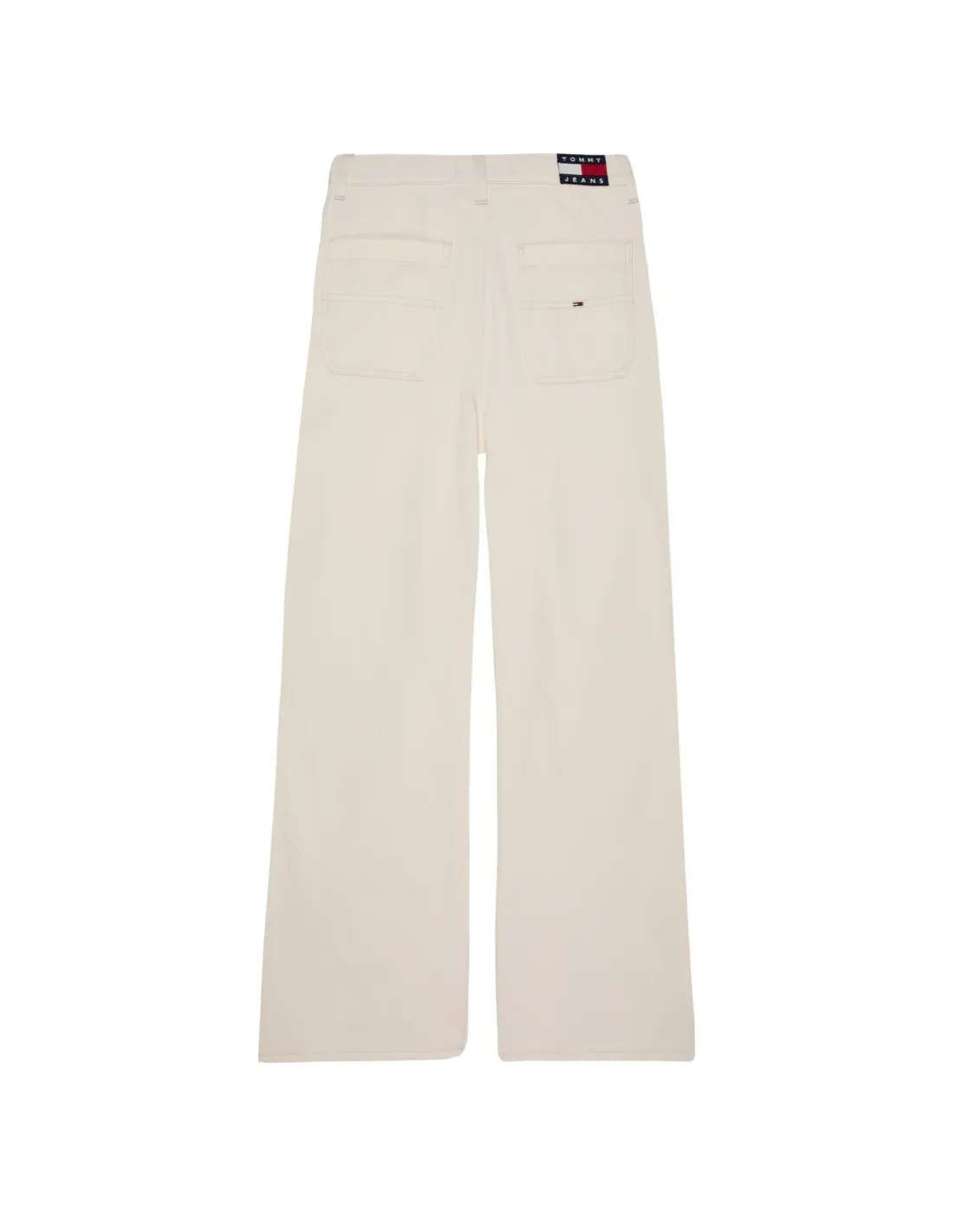 Pantalon ample femme Tommy Jeans Ref 60376 Ecru