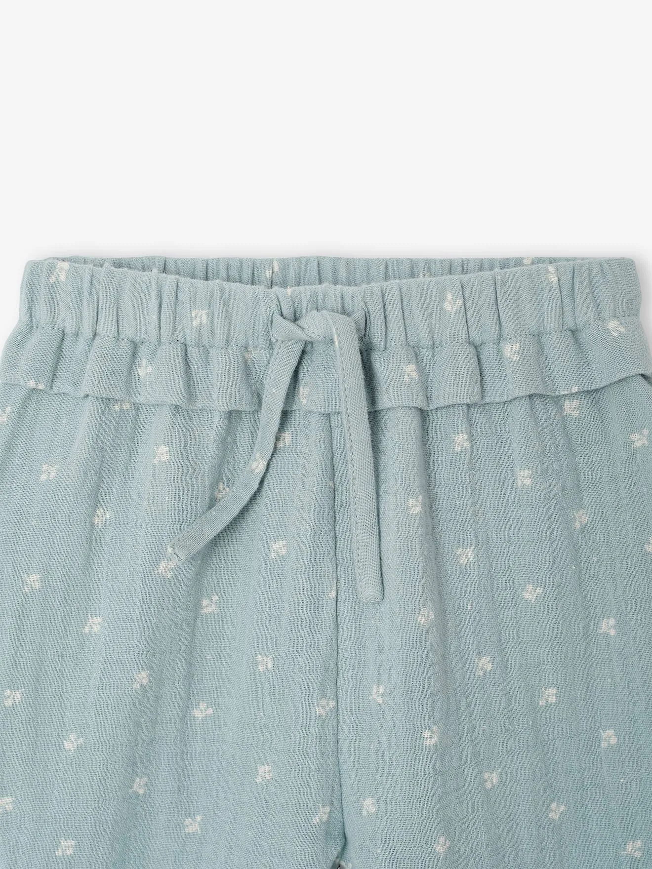 Pantalon en gaze de coton bébé vieux rose - Vertbaudet