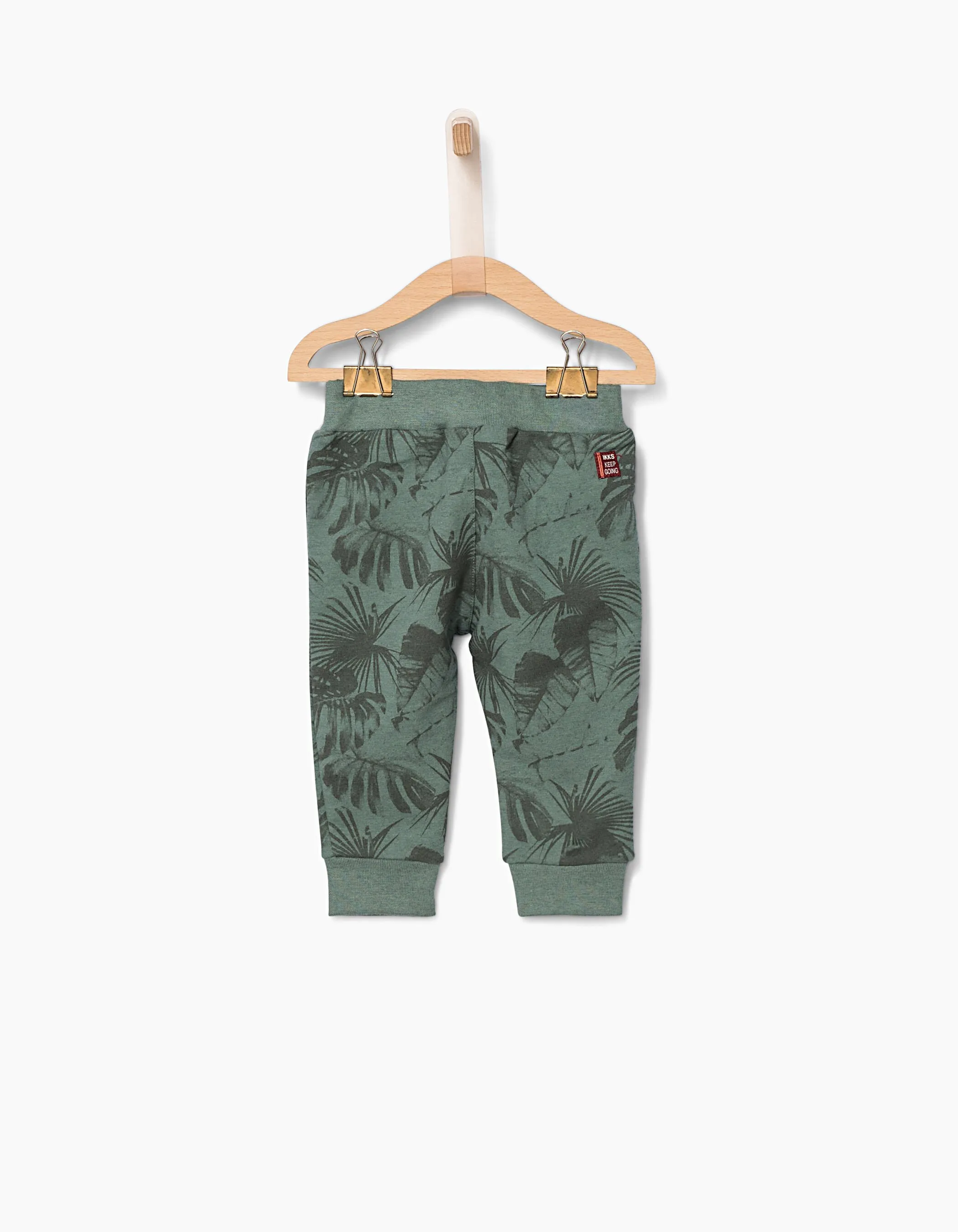 Pantalon molleton kaki tropical bébé garçon 