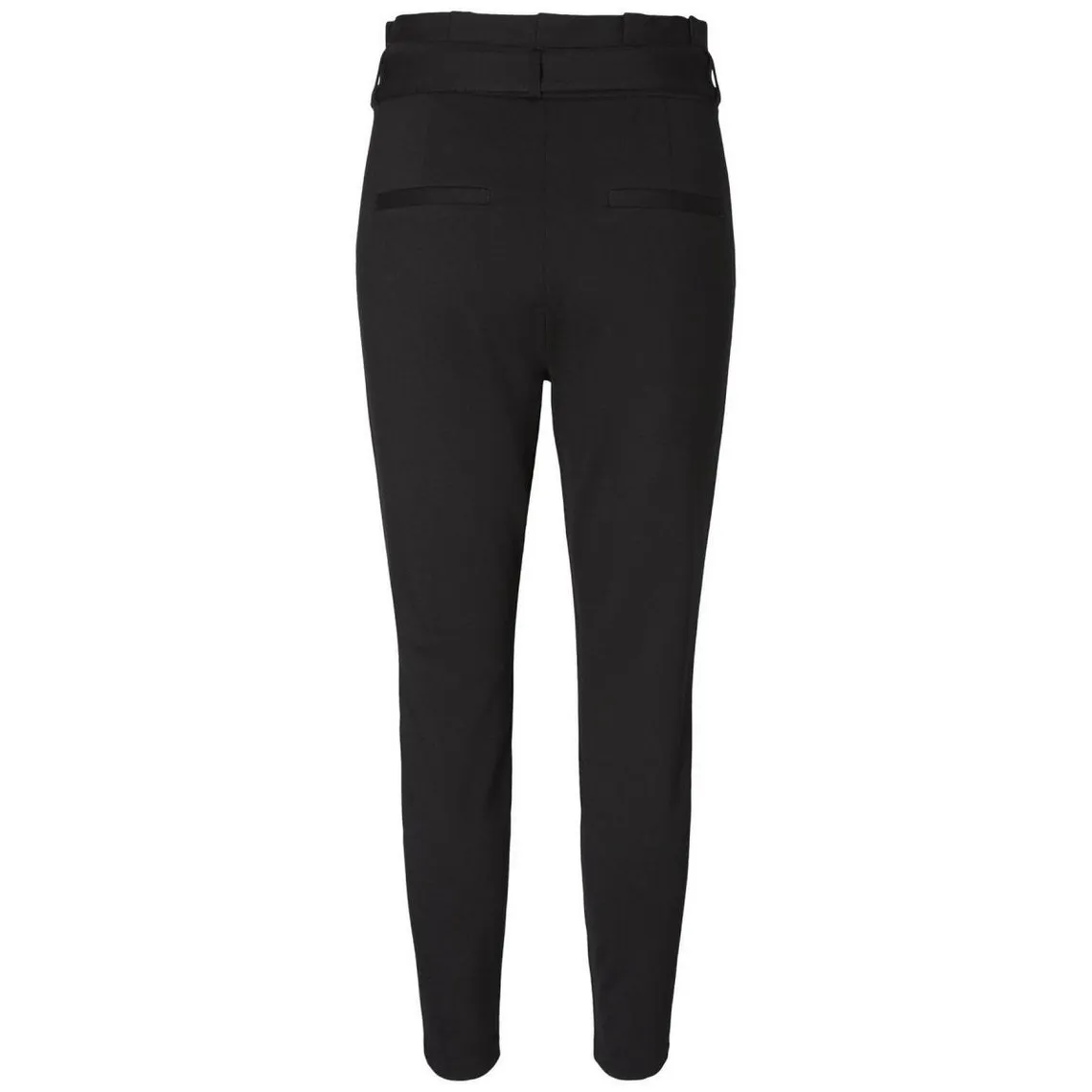 Pantalon paperbag Loose Fit Taille haute Pleine longueur noir en viscose | 3 Suisses