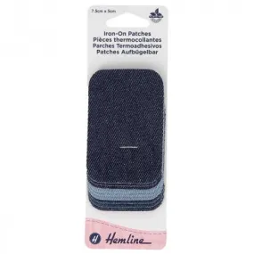 Pièces thermocollantes jeans 7,5 x 5 cm (lot de 9)