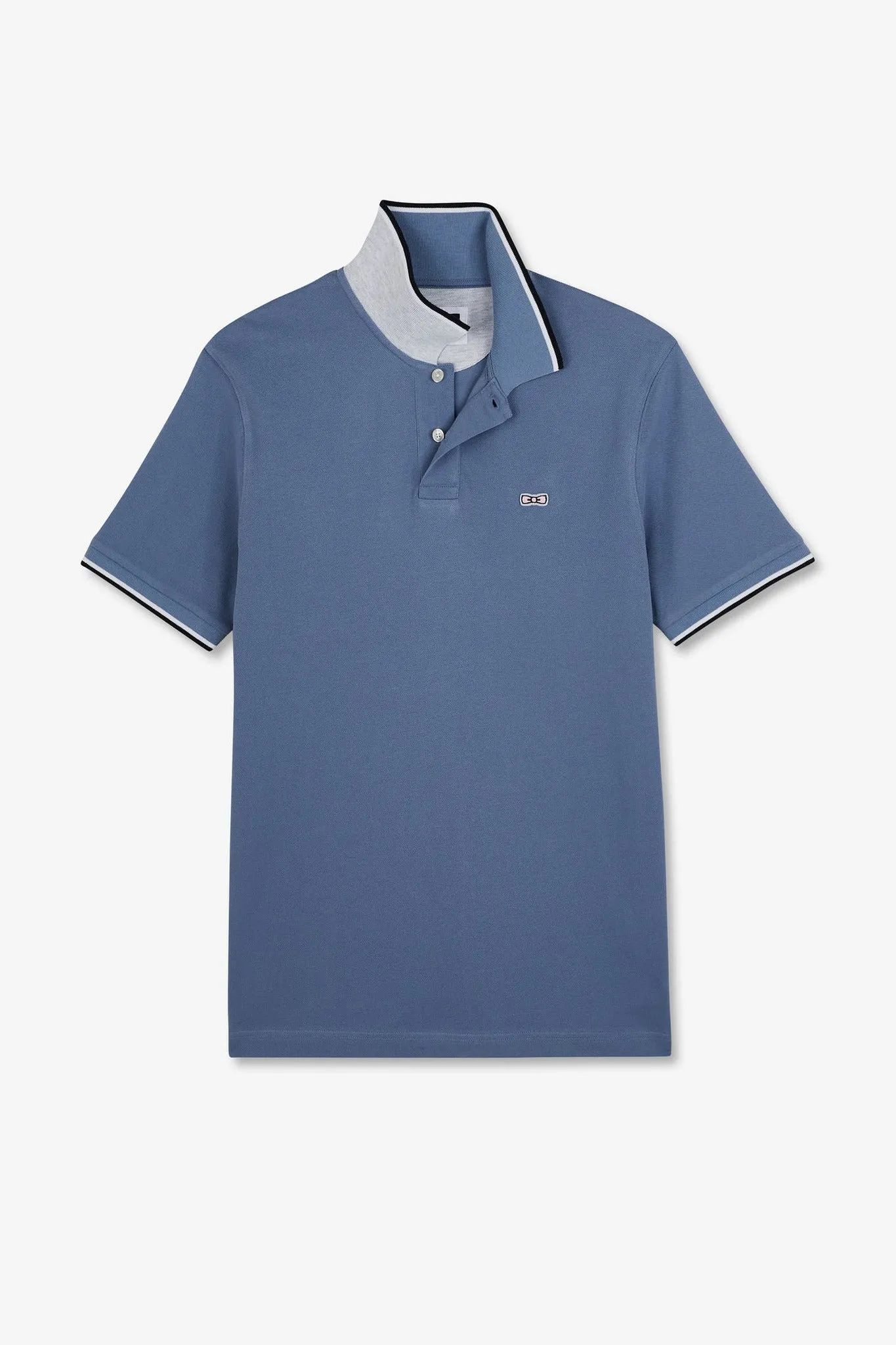 Polo bleu clair manches courtes uni