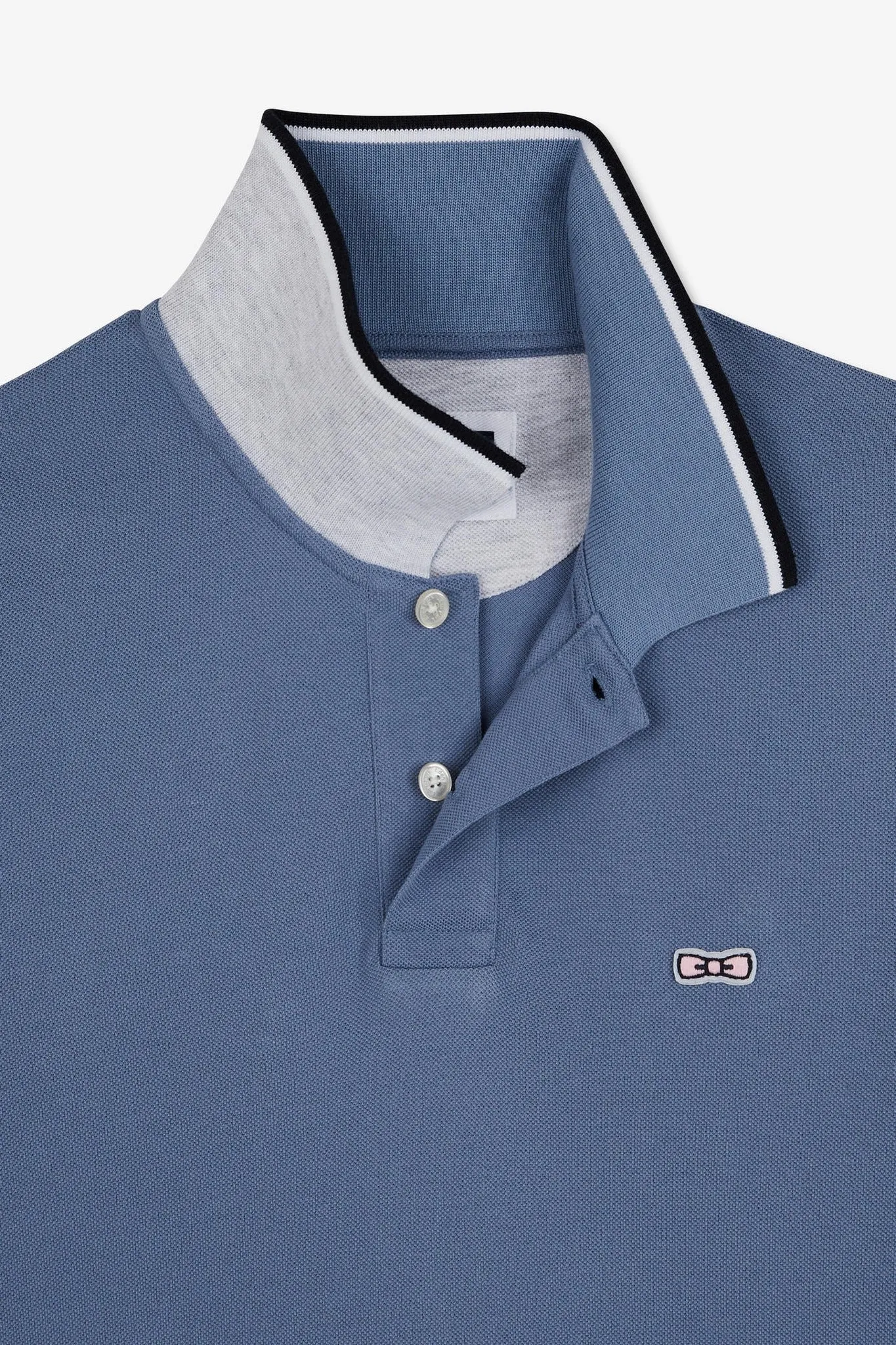 Polo bleu clair manches courtes uni