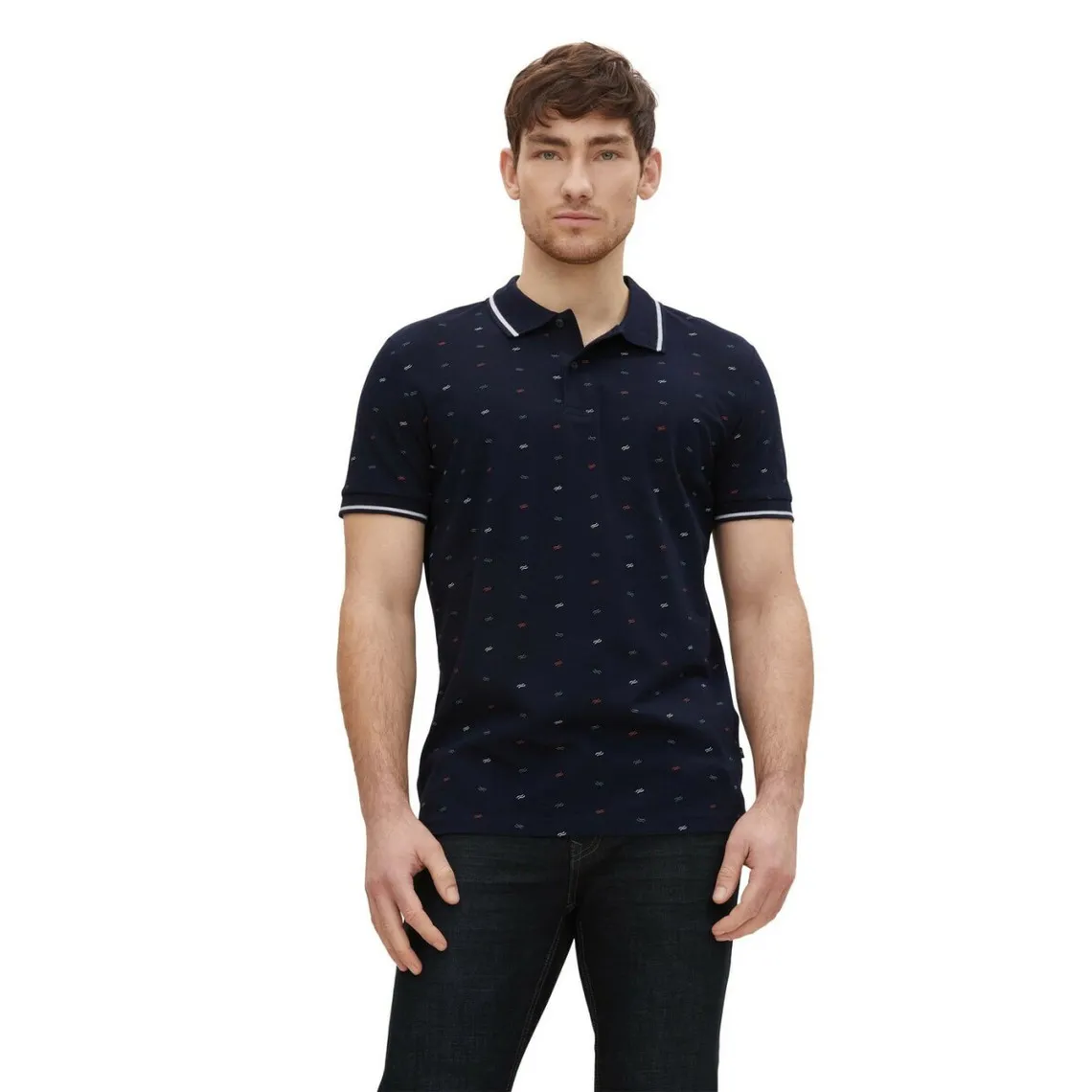 Polo homme bleu marine en coton Tom Tailor - T-shirt / Polo Homme sur MenCorner