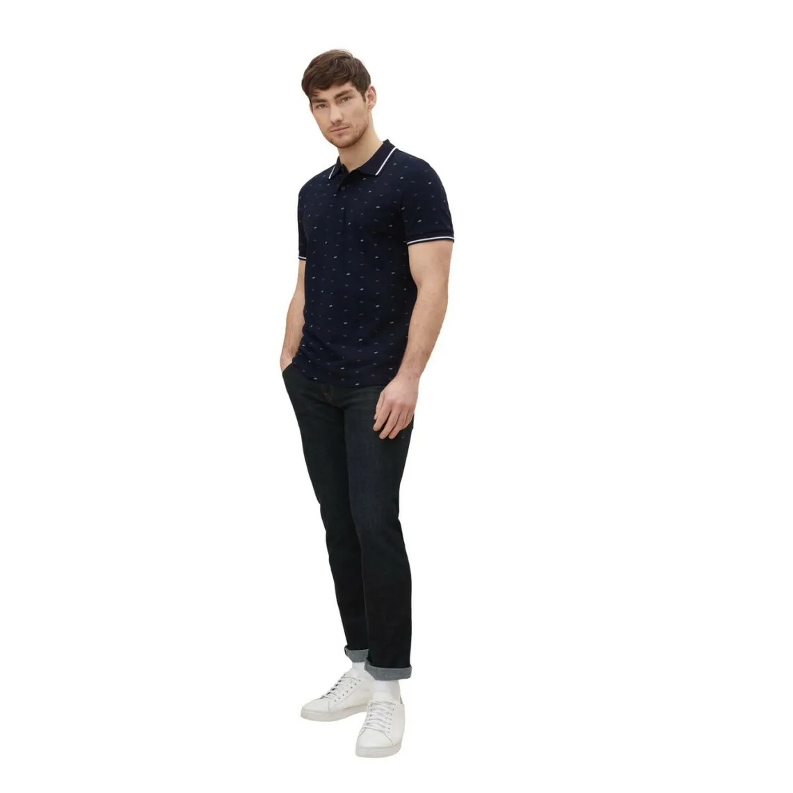 Polo homme bleu marine en coton Tom Tailor - T-shirt / Polo Homme sur MenCorner