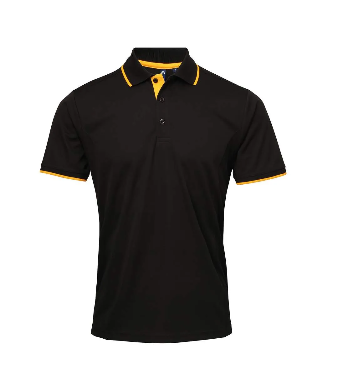 Polo hommes noir/jaune Premier