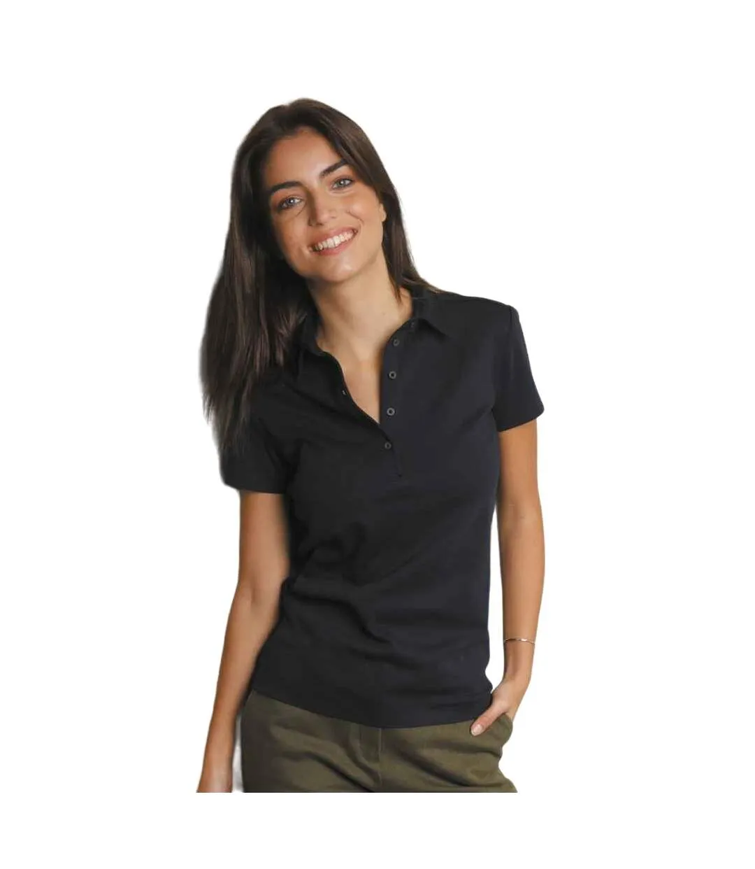 Polo owen femme noir NEOBLU