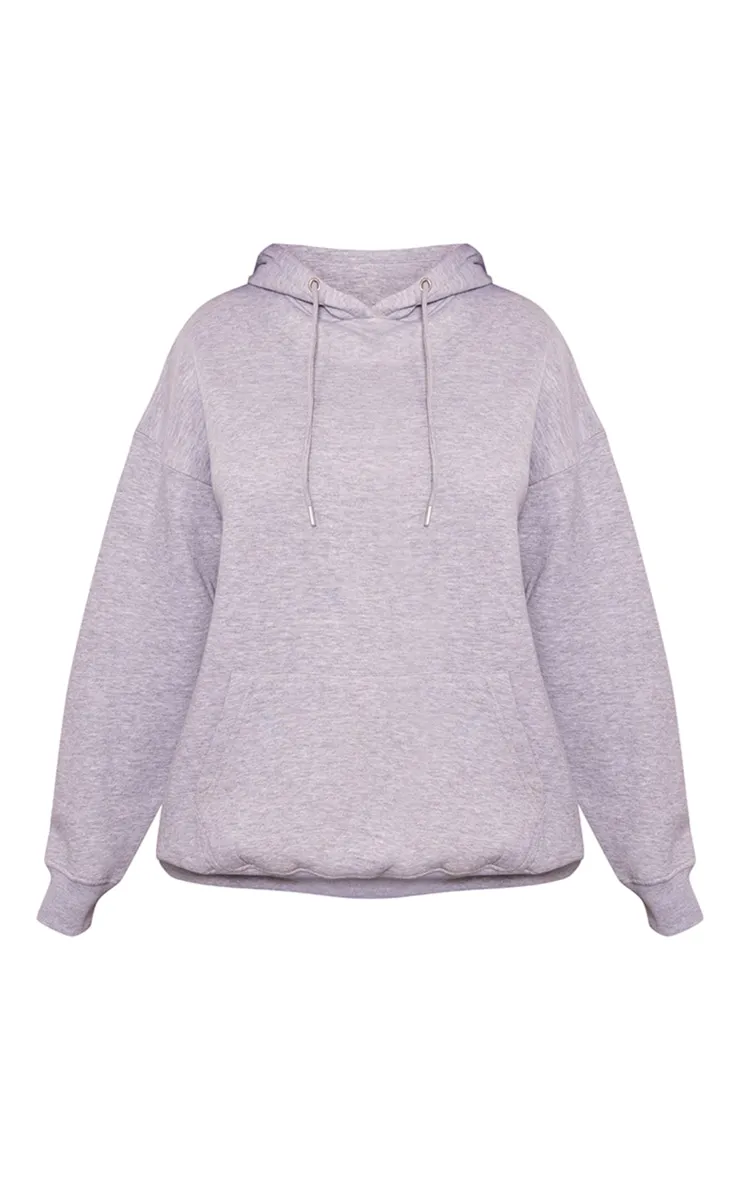 PRETTYLITTLETHING Hoodie gris chiné à slogan Worldwide brodé dans le dos