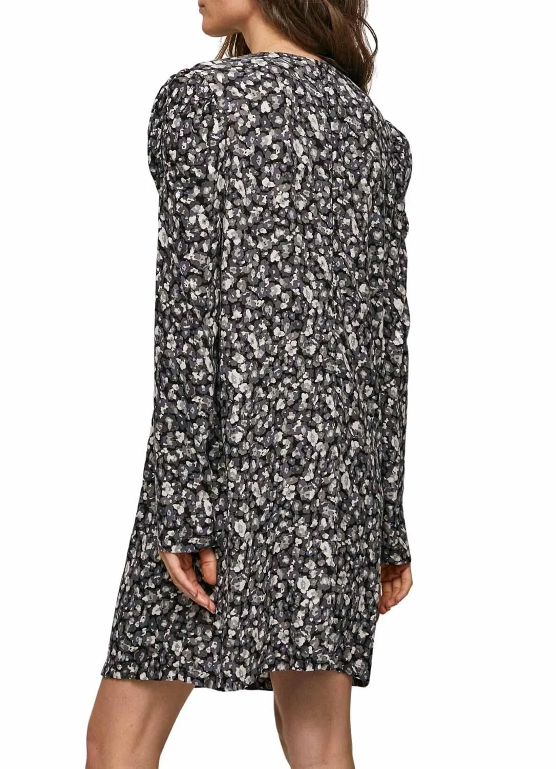 Robe Pepe Jeans Marlène Noire et Gris pour Femme