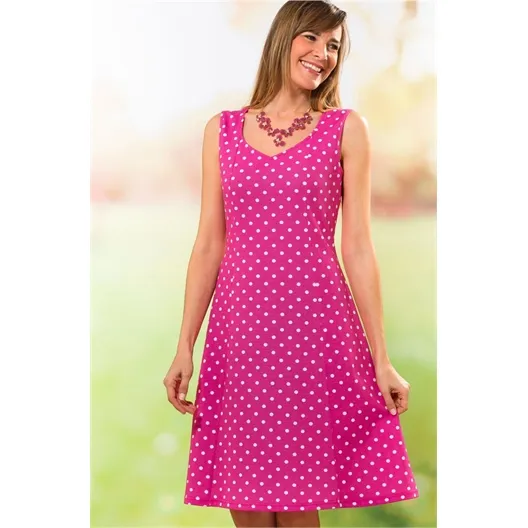 Robe pois "Monaco" Rose ou Noir