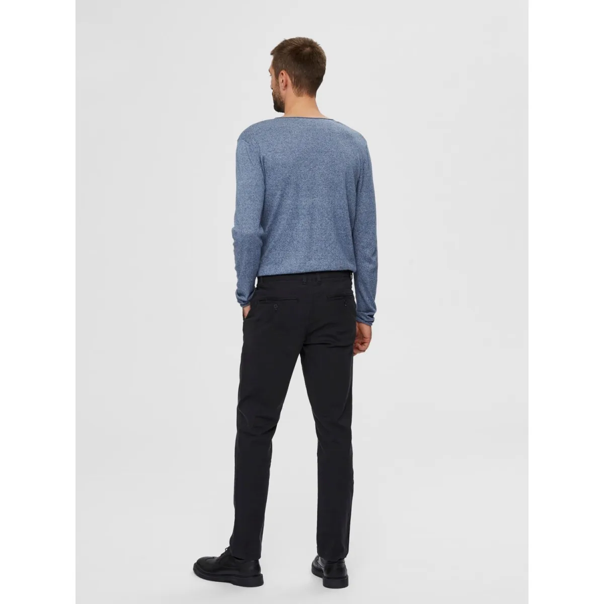 Selected homme - Pantalon chino noir droit