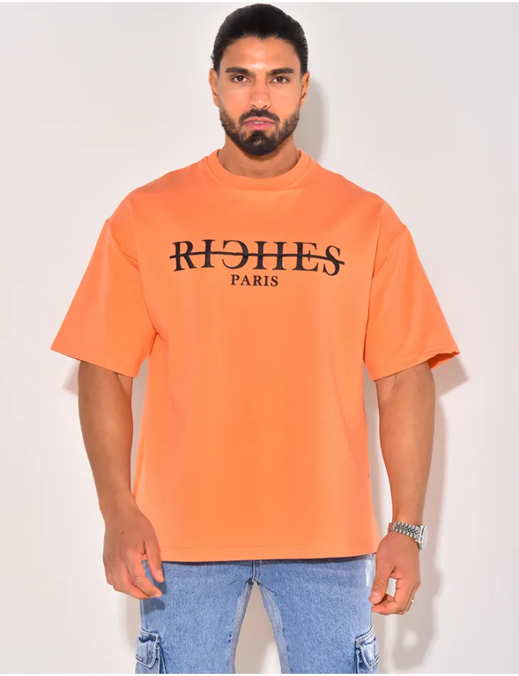 T-shirt "Riches Paris" barré / 61155 - JEANS INDUSTRY