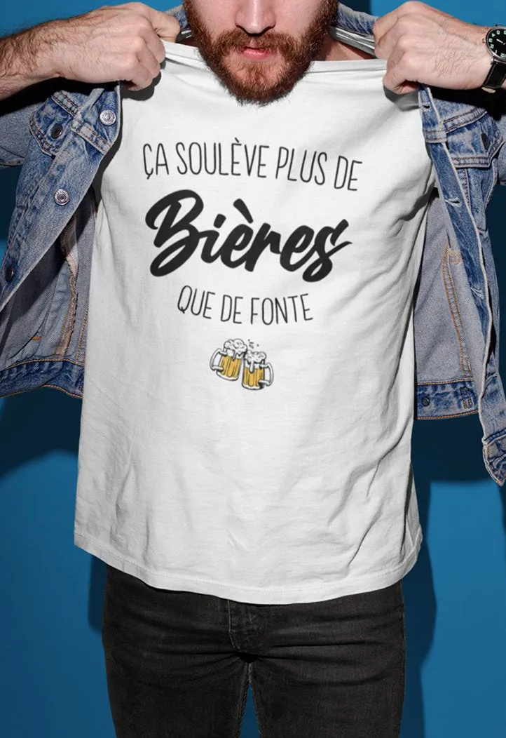 Tee-shirt | Ça soulève plus de bières que de fonte